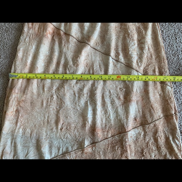 A-line Crepe Tie Dye Faded Below Knee Lined Skirt - Picture 9 of 15